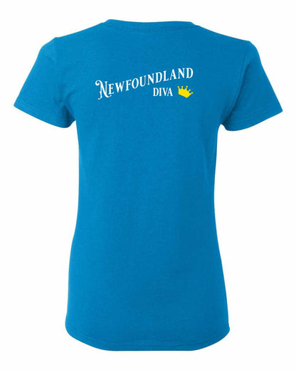Newfoundland Diva Left Chest and Back Women's Tee
