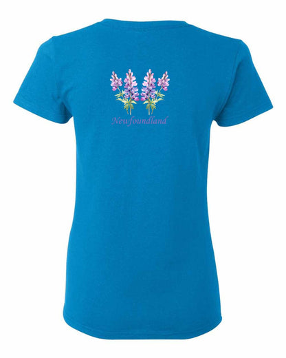 Newfoundland Lupins Left Chest and Back Women's Tee