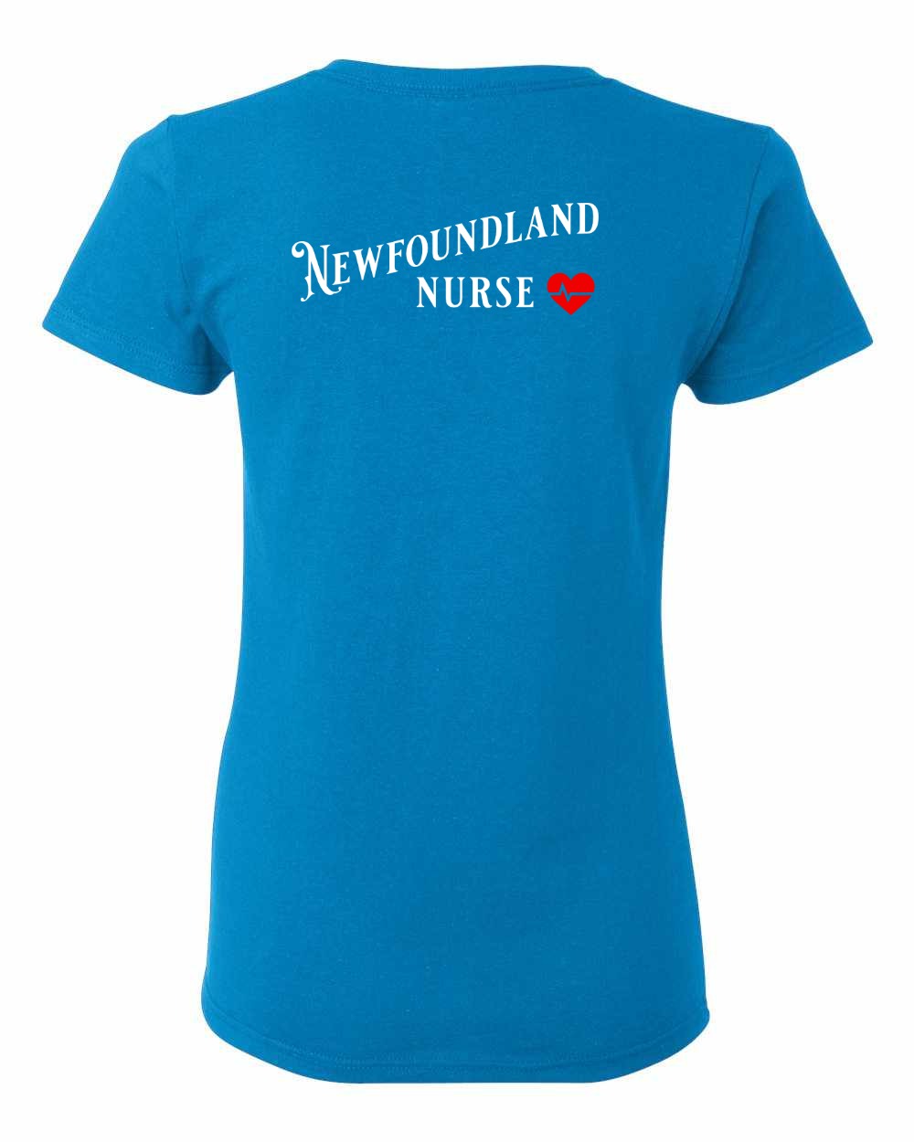 Newfoundland Nurse Left Chest and Back Women's Tee