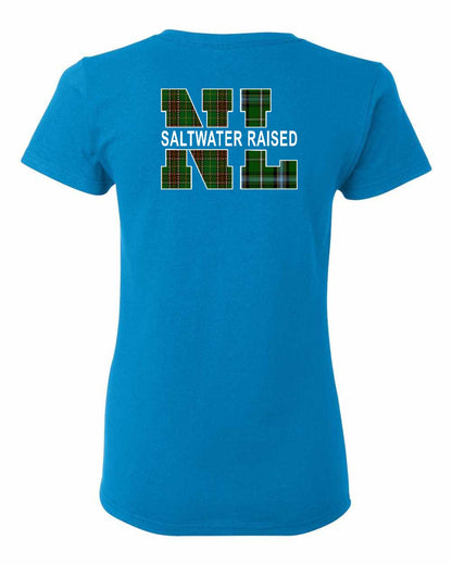 Newfoundland and Labrador Saltwater Raised Left Chest and Back Women's Tee
