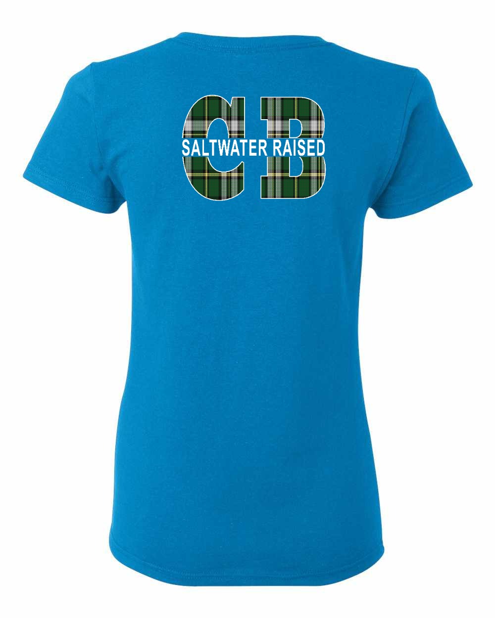 Saltwater Raised CB Left Chest and Back Women's Tee