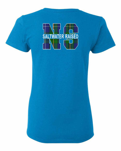 Saltwater Raised Left Chest and Back womens-tee