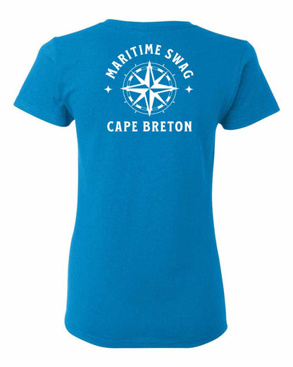 Maritime Swag Cape Breton Compass Left Chest and Back Women's Tee