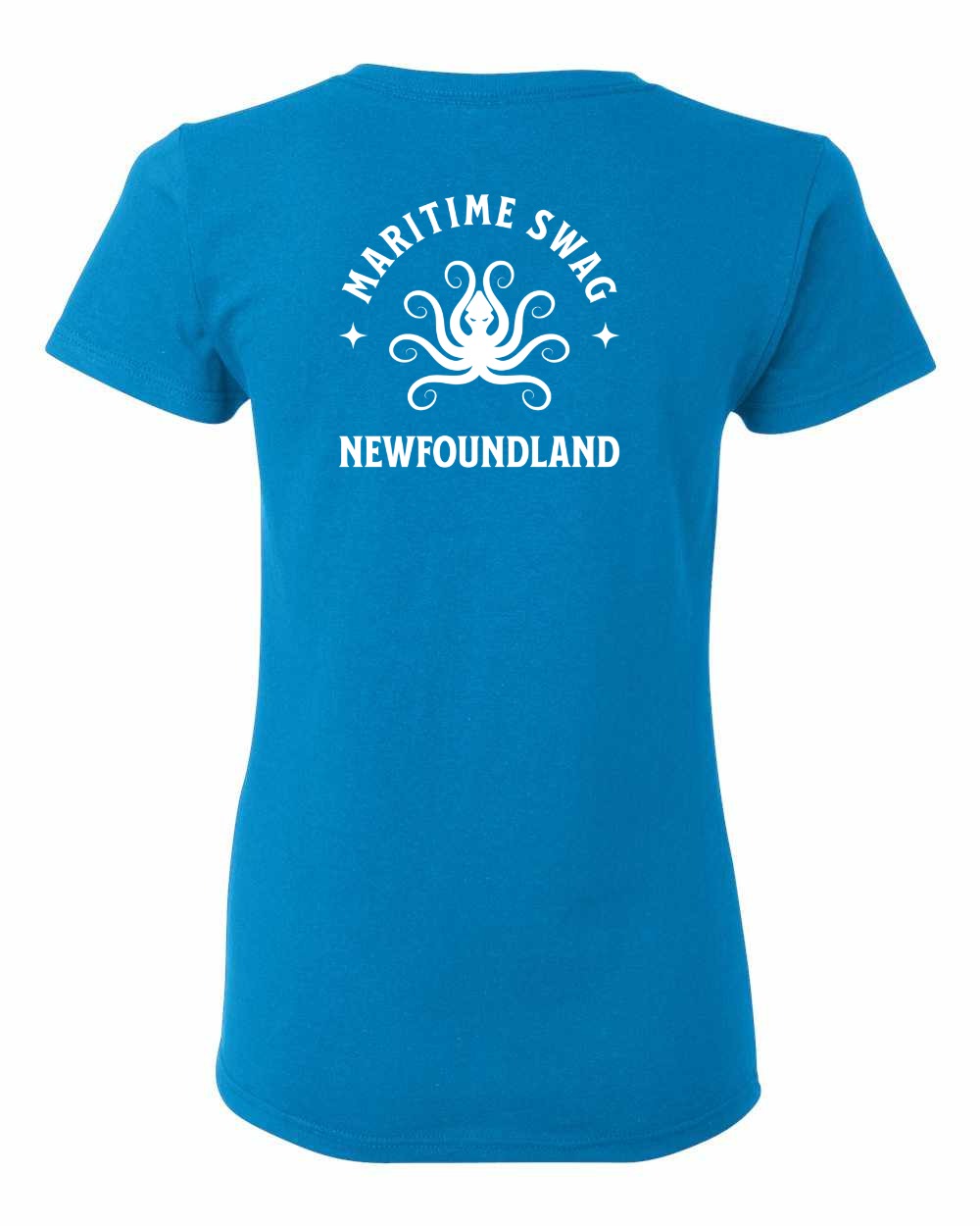 Maritime Swag Newfoundland Octopus Left Chest and Back Women's Tee
