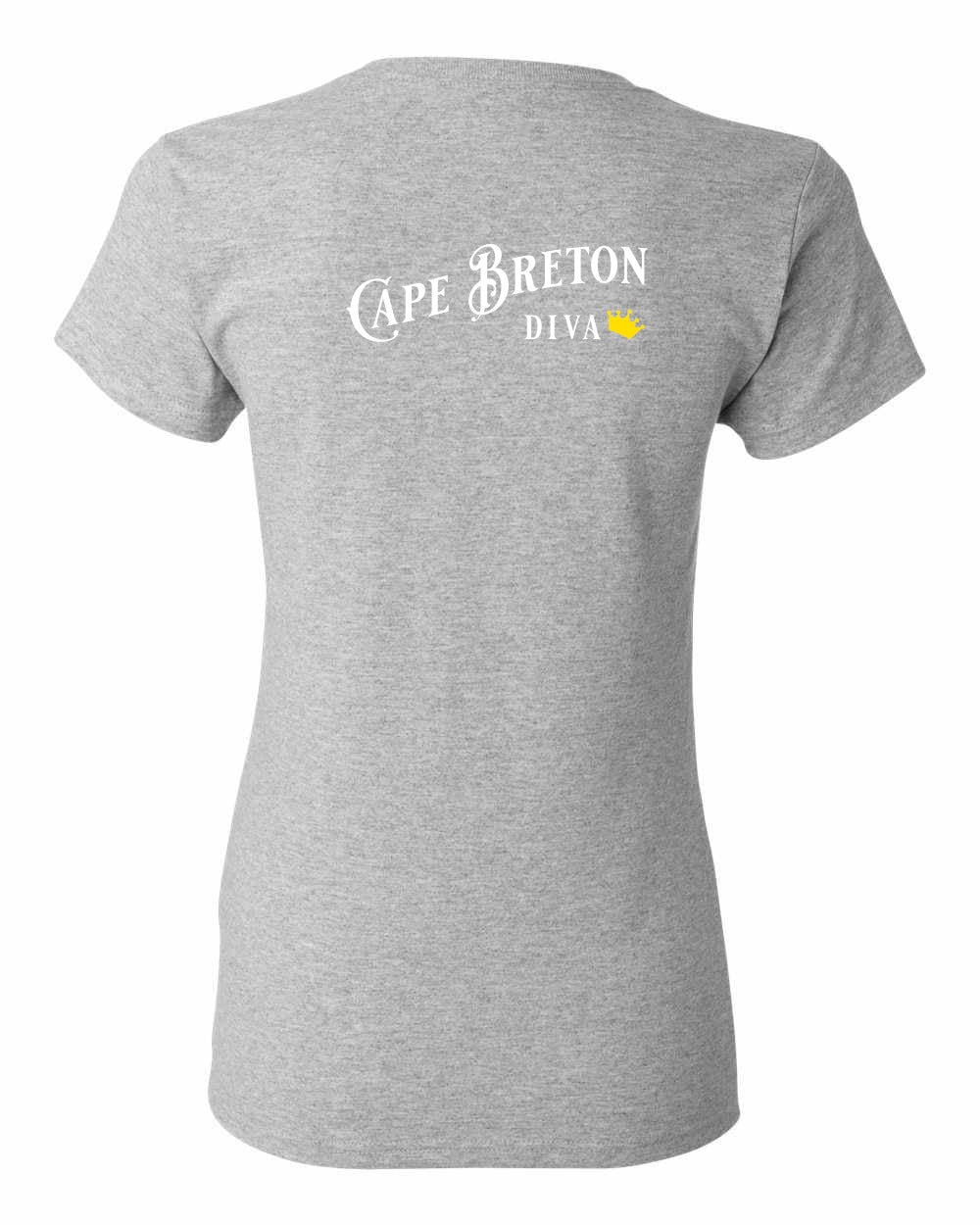 Cape Breton Diva Left Chest and Back Women's Tee