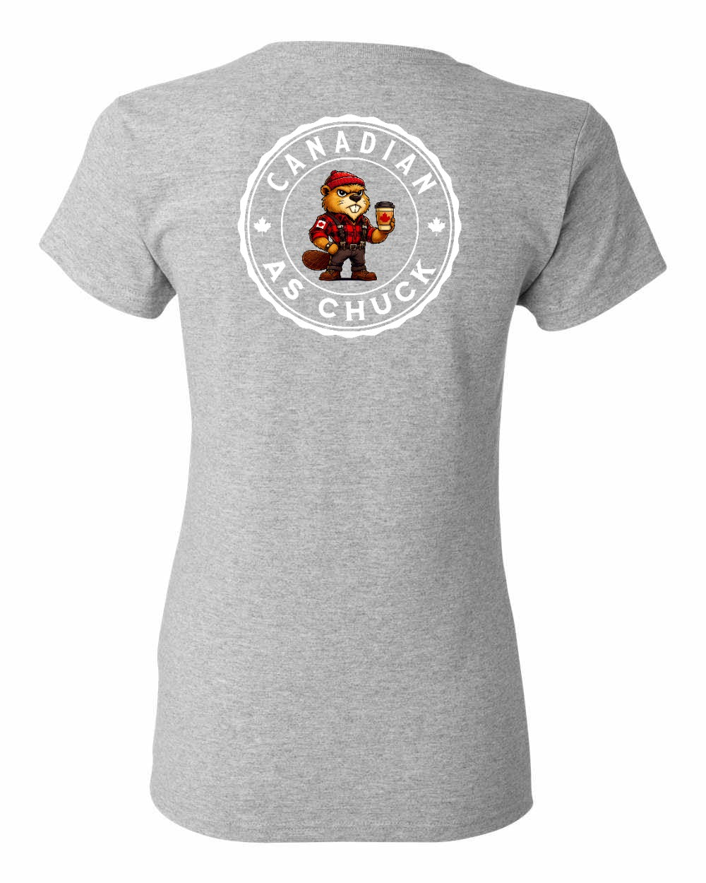 Canadian as Chuck Left Chest And Back Women's Tee