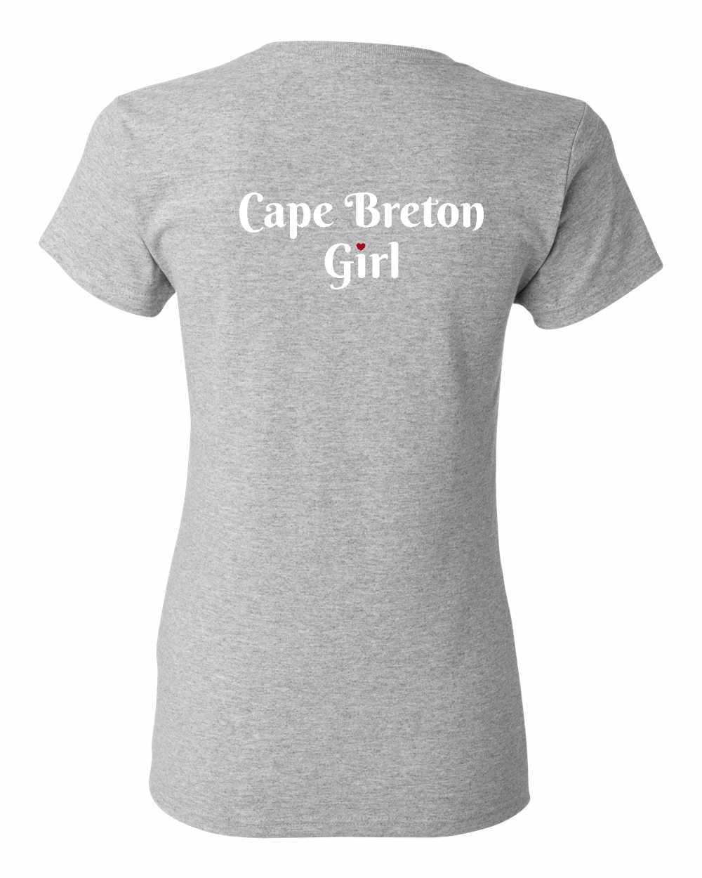 CB Girl Heart Dot Left Chest and Back Women's Tee