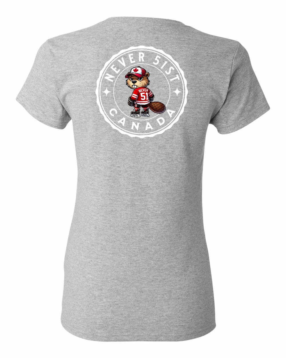 Never 51st Beaver Left Chest and Back Women's Tee