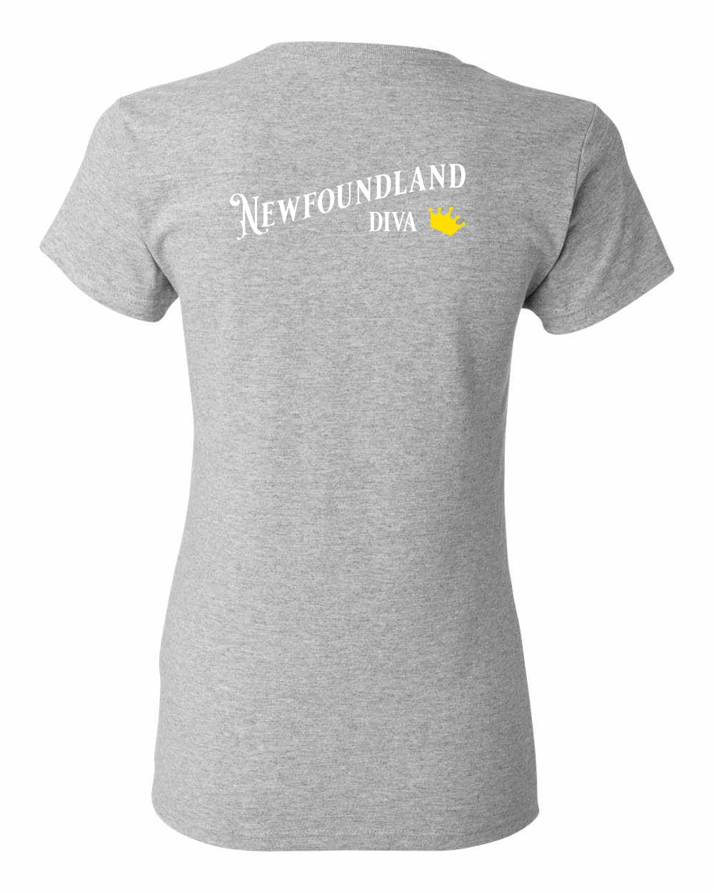 Newfoundland Diva Left Chest and Back Women's Tee