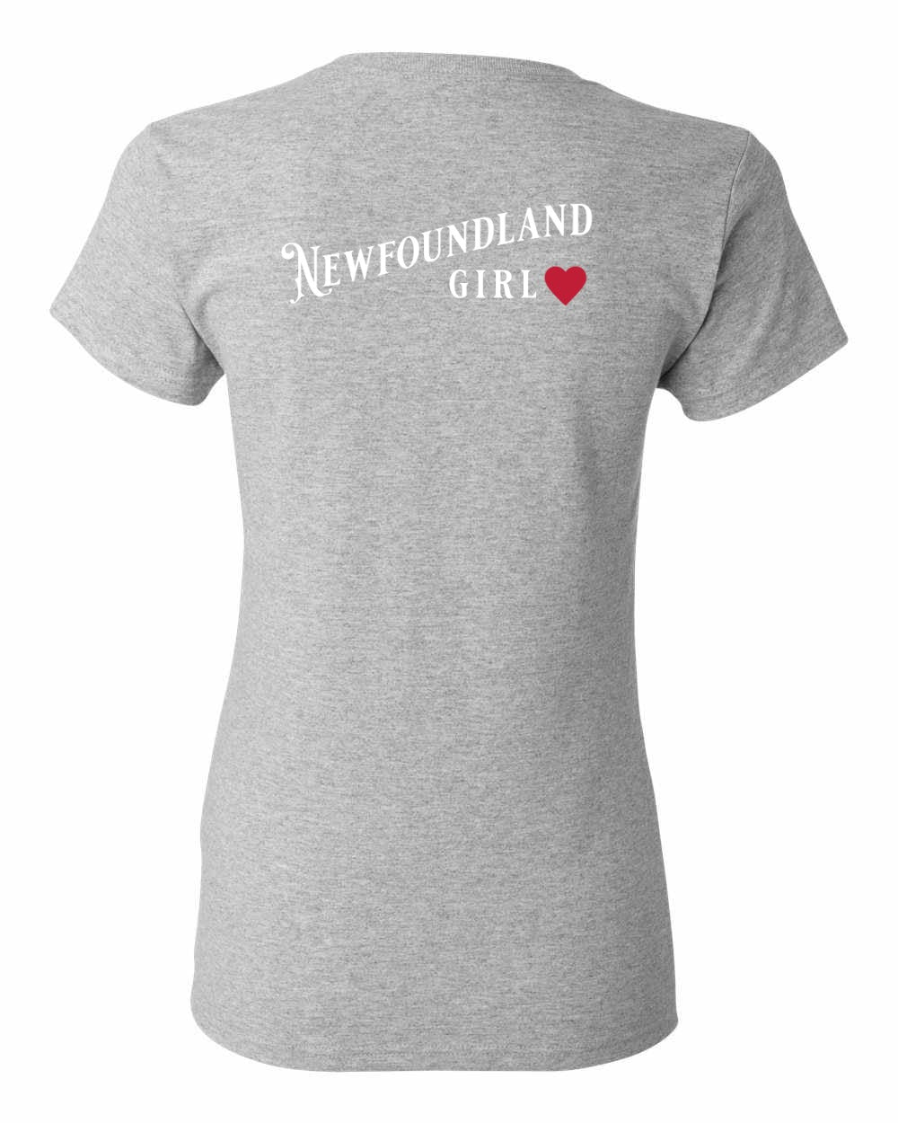 Newfoundland Girl Left Chest and Back Women's Tee