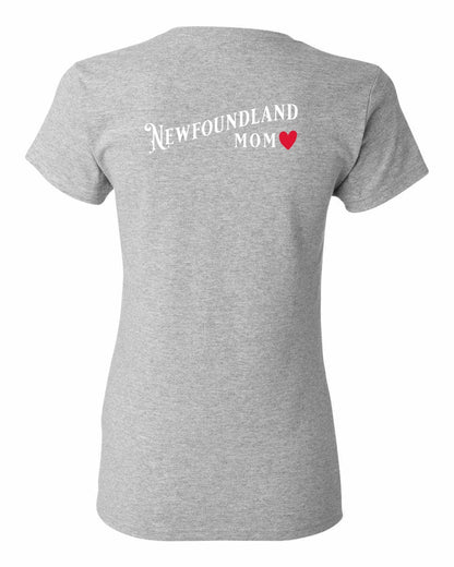 Newfoundland Mom Left Chest and Back Women's Tee