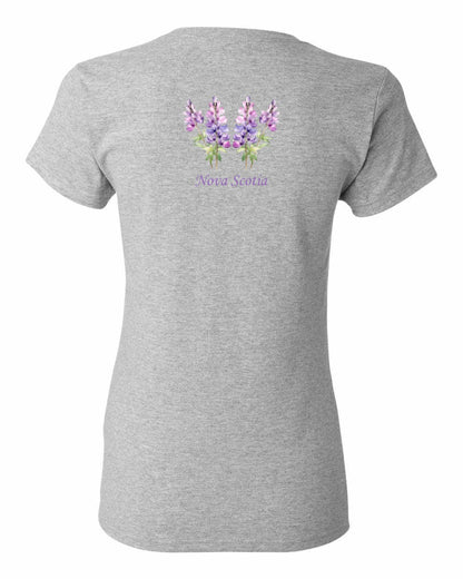 Nova Scotia Lupins Left Chest and Back womens-tee