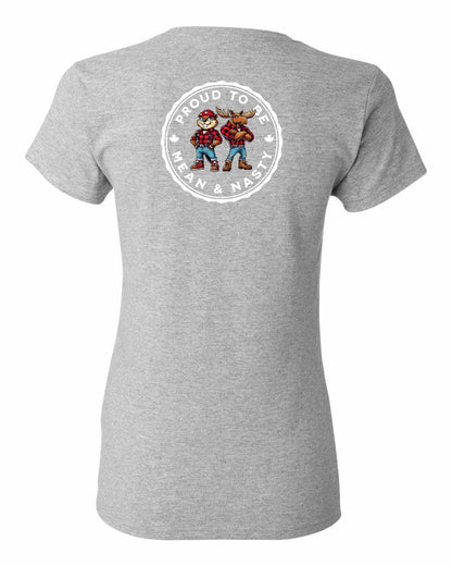 Proud to be Mean and Nasty Leaf Left Chest And Back Women's Tee
