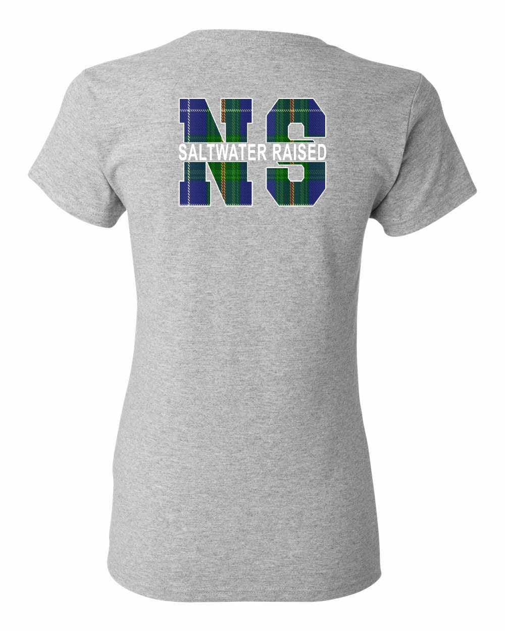 Saltwater Raised Left Chest and Back womens-tee