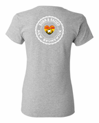 Born and Raised Heart Flag NB Left Chest and Back Women's Tee