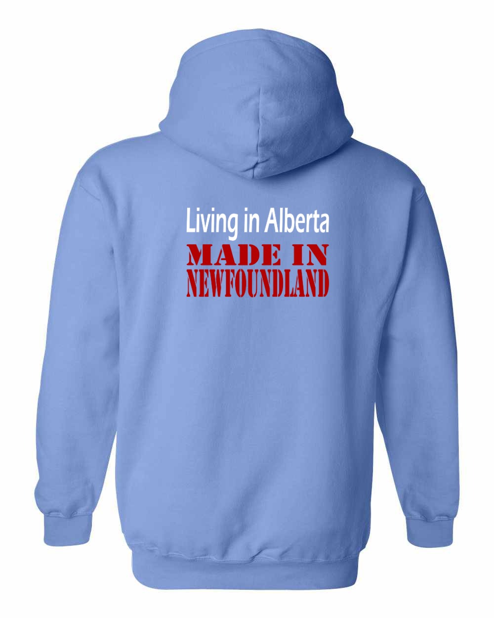 Living Alberta Made in NFLD Left Chest and Back Pullover Hoodie - Unisex
