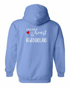 A piece of My heart in NFLD (Red Heart) Left Chest and Back Pullover Hoodie - Unisex