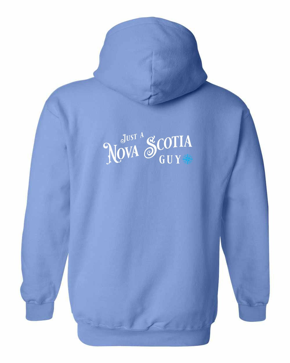Just a Nova Scotia Guy blue Left Chest and Back pullover