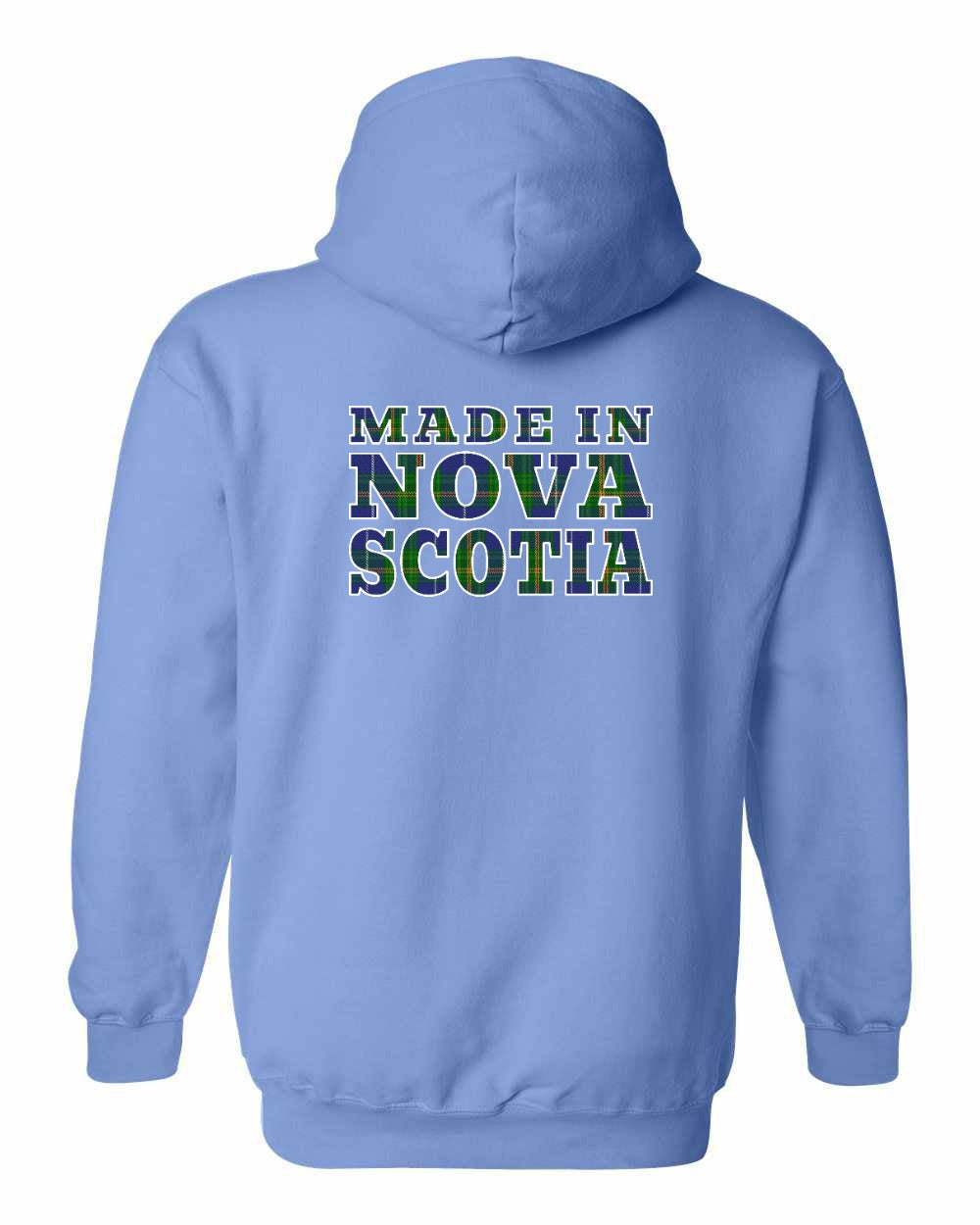 Made In NS ( Tartan Lettering) Left Chest and Back Pullover Hoodie - Unisex