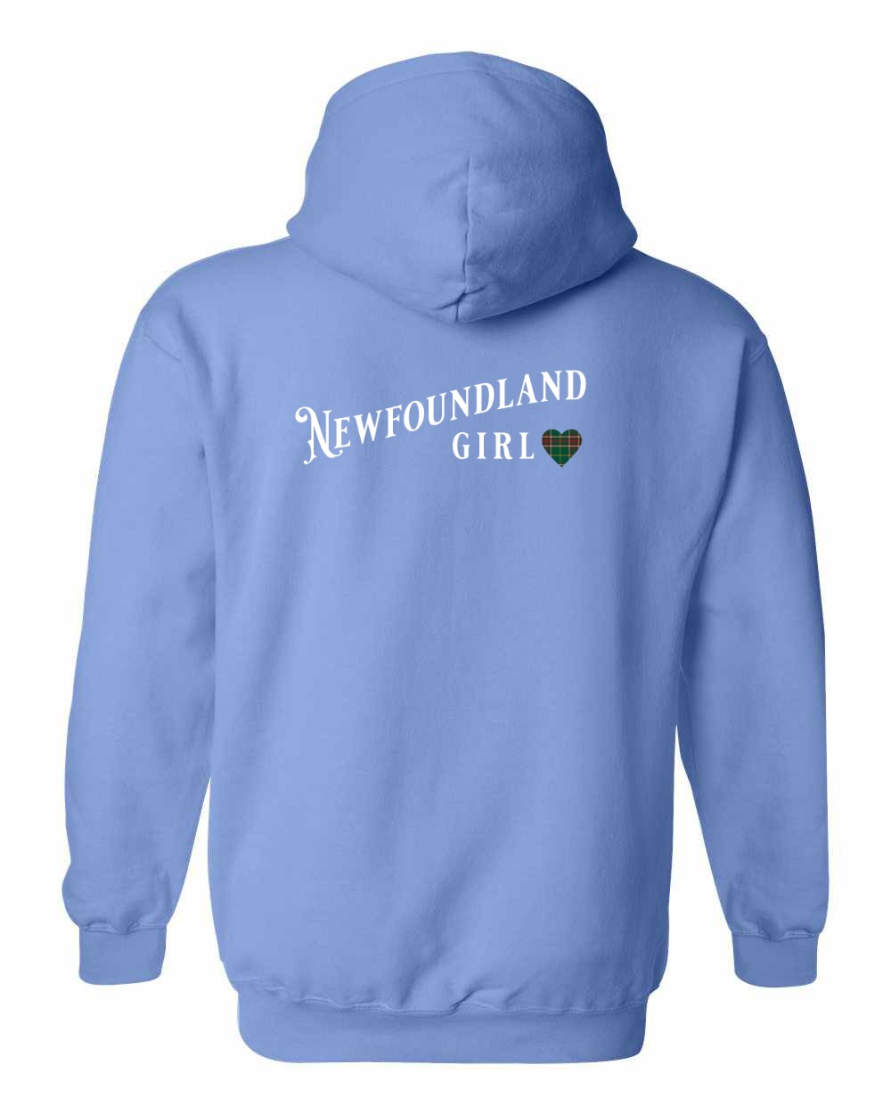 Made In NFLD ( Tartan Lettering) Left Chest and Back Pullover Hoodie - Unisex