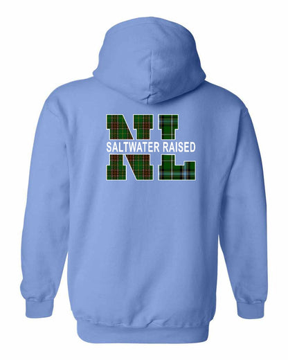 Newfoundland and Labrador Saltwater Raised Left Chest and Back Pullover Hoodie