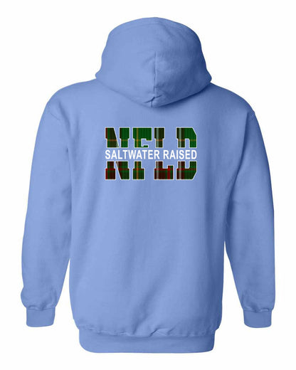 Newfoundland Saltwater Raised Left Chest and Back Pullover Hoodie Printed NOT STITCHED