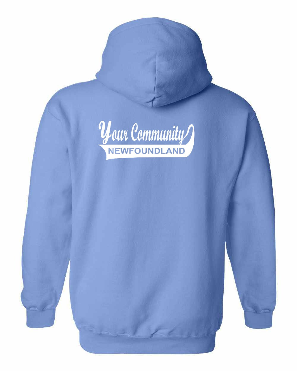 Custom Your Community Swoop (NFLD) Left Chest and Back Pullover Hoodie - Unisex