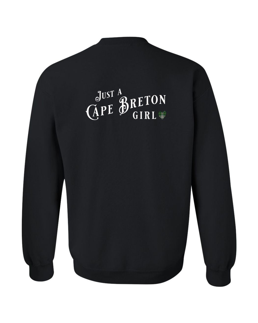 Just a Cape Breton Girl Tartan Left Chest and Back Crewneck Sweatshirt
