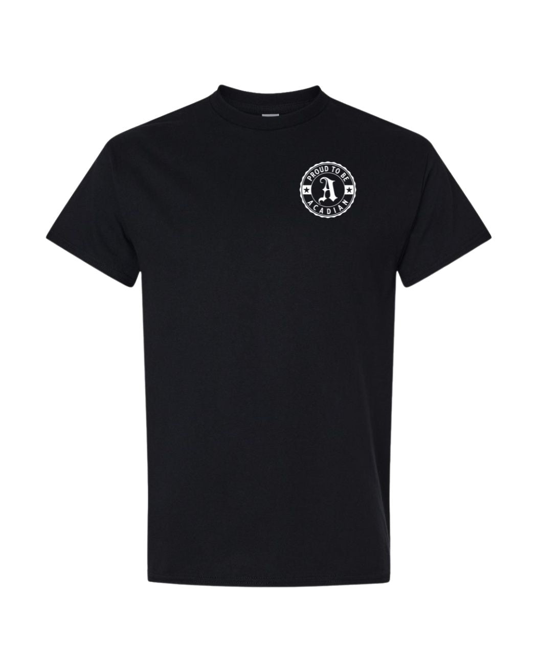 Proud to be Acadian Left Chest Only Mens Tee