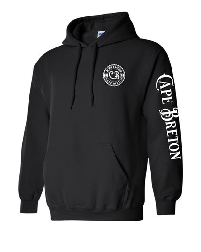 Born and Raised Cape Breton Left chest and Sleeve Pullover Hoodie