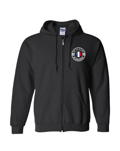 Ne Et Eleve Acadienne Left Chest and Back Zip Hoodie French