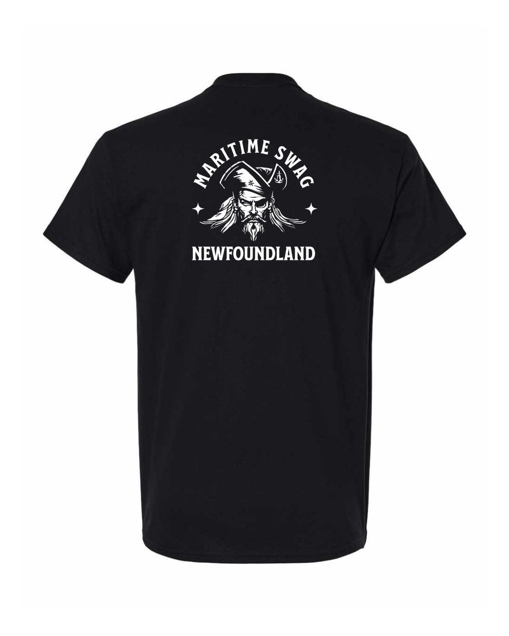 Maritime Swag NFLD Pirate Left Chest and Back Men's Tee