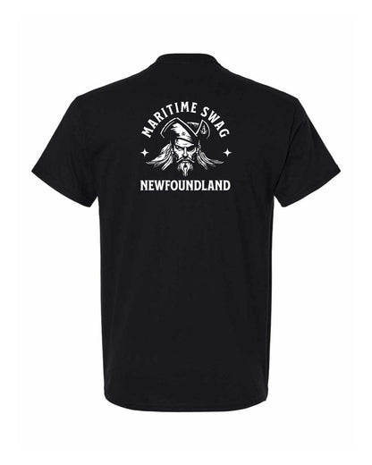 Maritime Swag Newfoundland Pirate Left Chest and Back Men's Tee