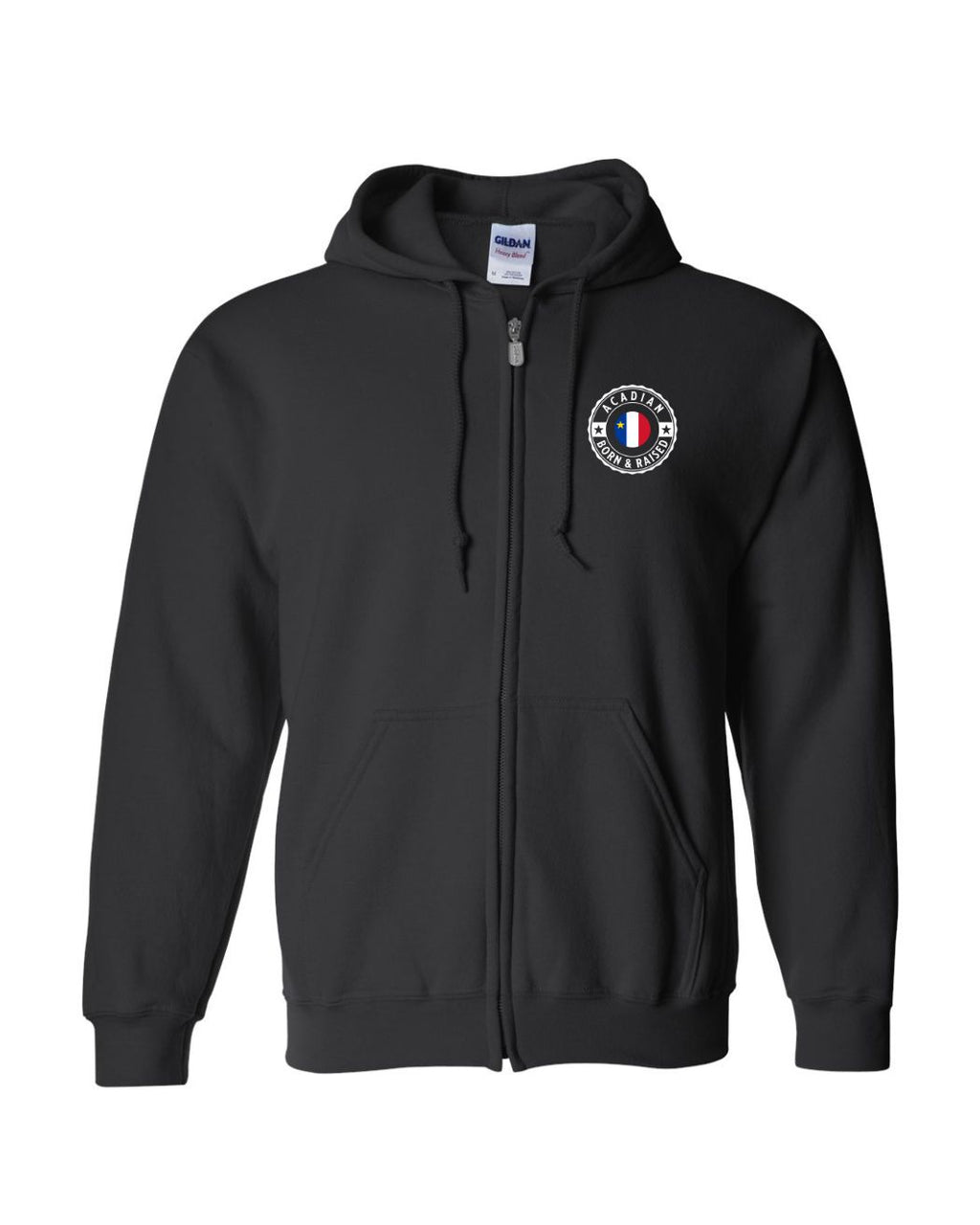 Acadian Born and Raised Left Chest Only Zip - Unisex