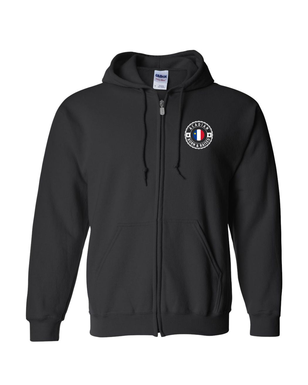 Acadian Born and Raised Left Chest Only Zip - Unisex