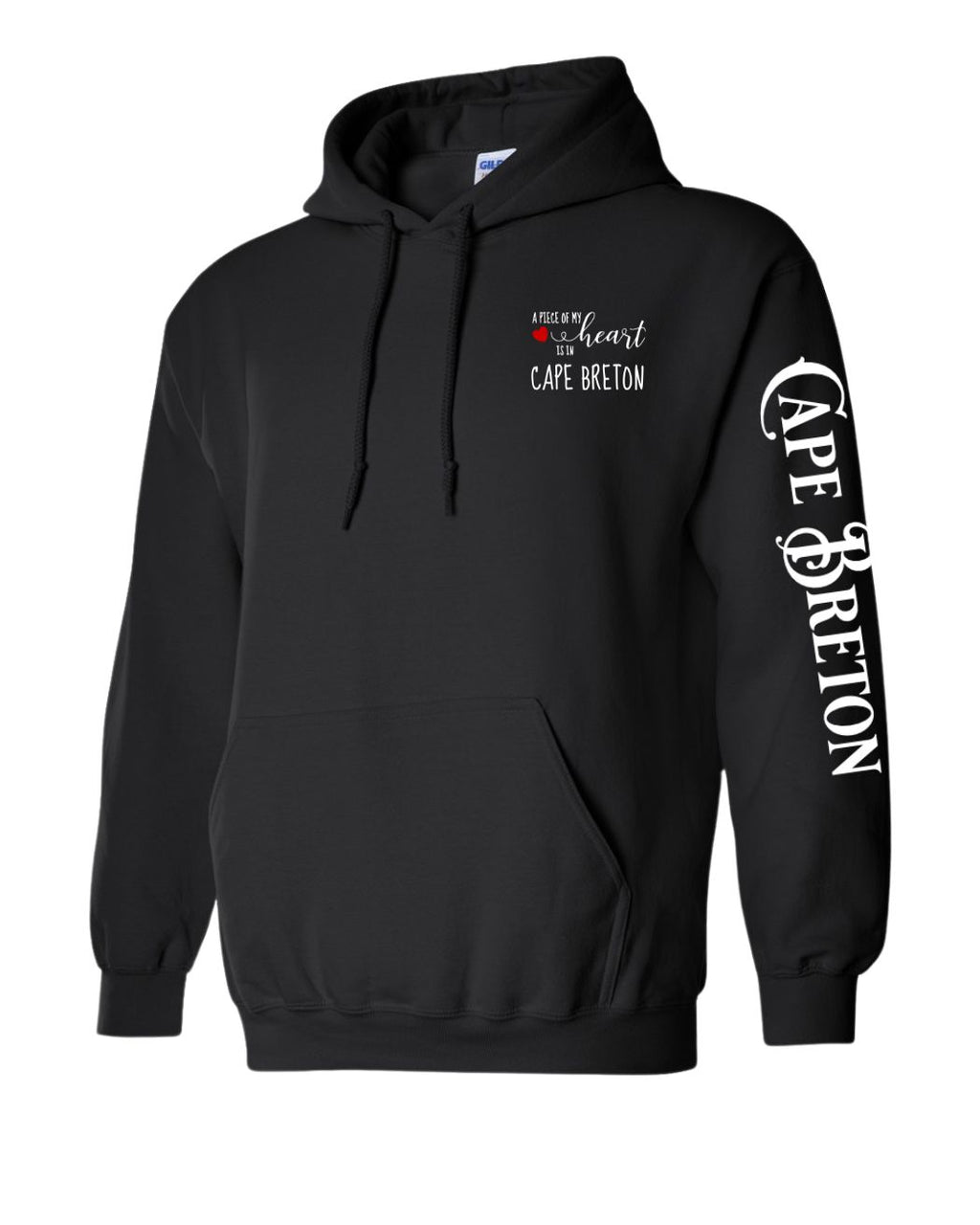 A piece of my Heart CB Red Heart Left chest and Sleeve Pullover Hoodie - Unisex
