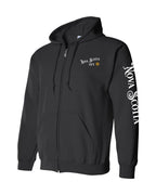 NS Guy Yellow Compass Left Chest and Sleeve Zip Hoodie - Unisex