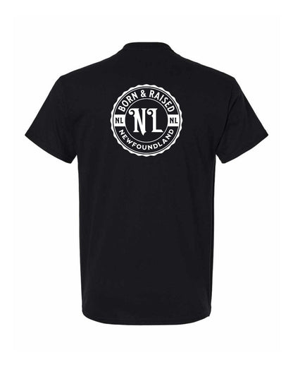 Born & Raised Newfoundland Left Chest and Back Men's Tee