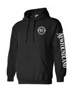 Born and Raised NFLD Left Chest and Sleeve Pullover Hoodie - Unisex