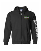 NFLD Saltwater Raised Left Chest And Sleeve Zip Hoodie - Unisex