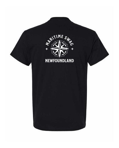 Maritime Swag Newfoundland Compass Left Chest and Back Men's Tee