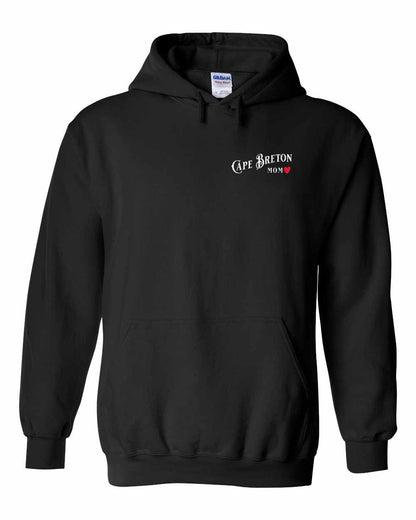 Cape Breton Mom Left Chest and Back Pullover Hoodie