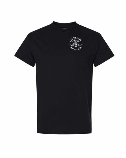 Maritime Swag Nova Scotia Pirate Left Chest mens-tee