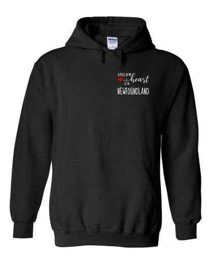 A piece of My heart in Newfoundland (Red Heart) Left Chest Pullover
