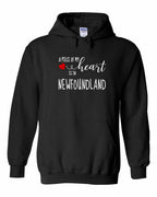 A piece of My heart in NFLD (Red Heart) Pullover Hoodie - Unisex