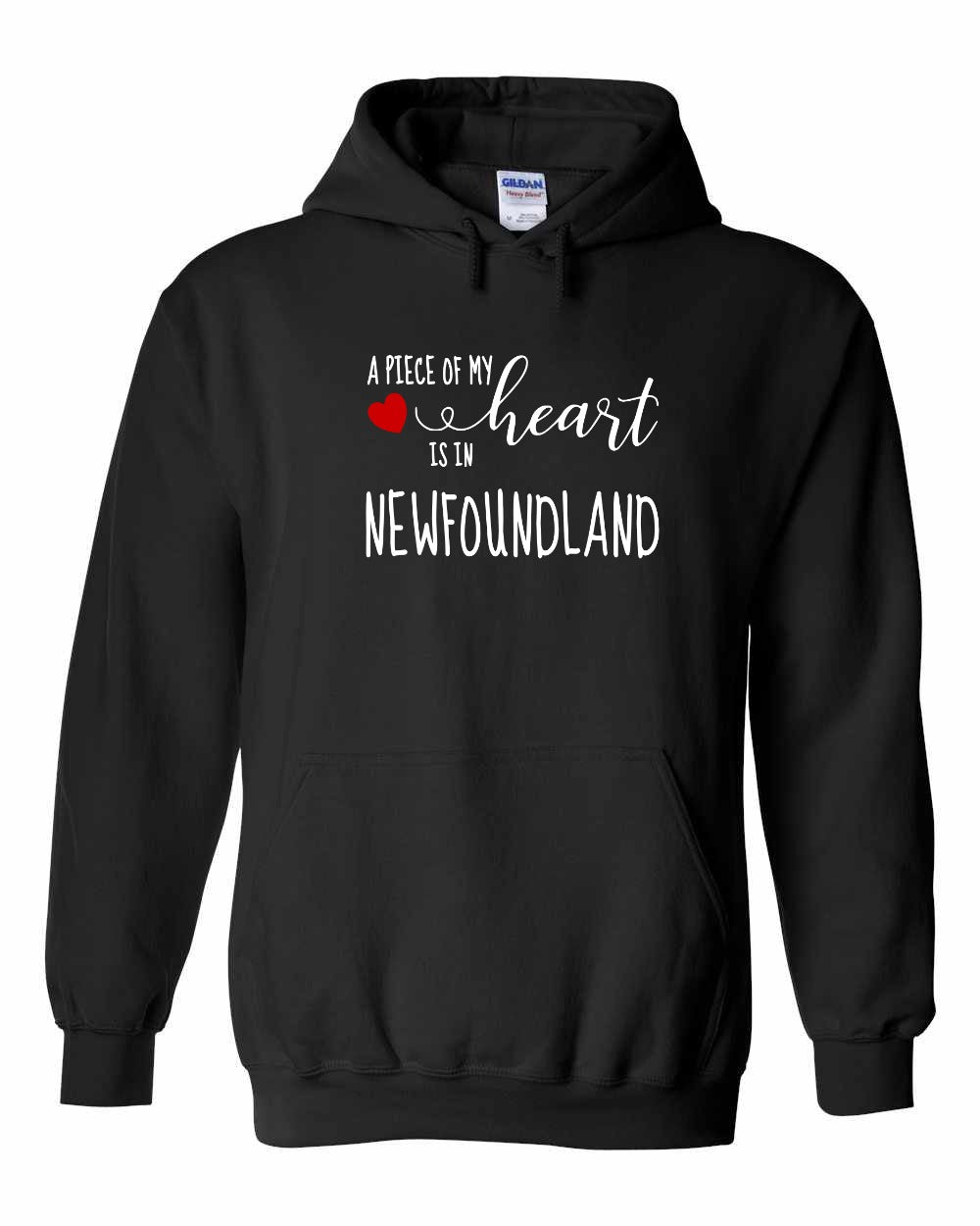 A piece of My heart in NFLD (Red Heart) Pullover Hoodie - Unisex