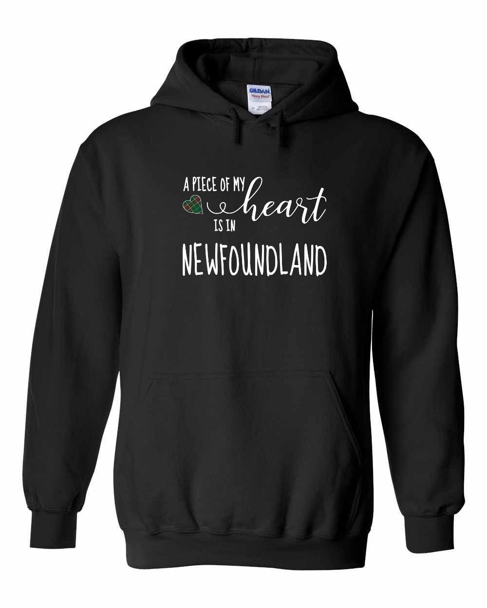 A piece of My heart in NFLD Tartan Heart Pullover Hoodie - Unisex