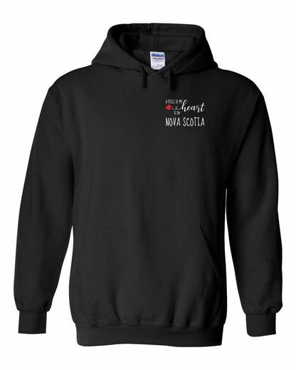 A piece of My heart in Nova Scotia (Red Heart) Left Chest and Back pullover