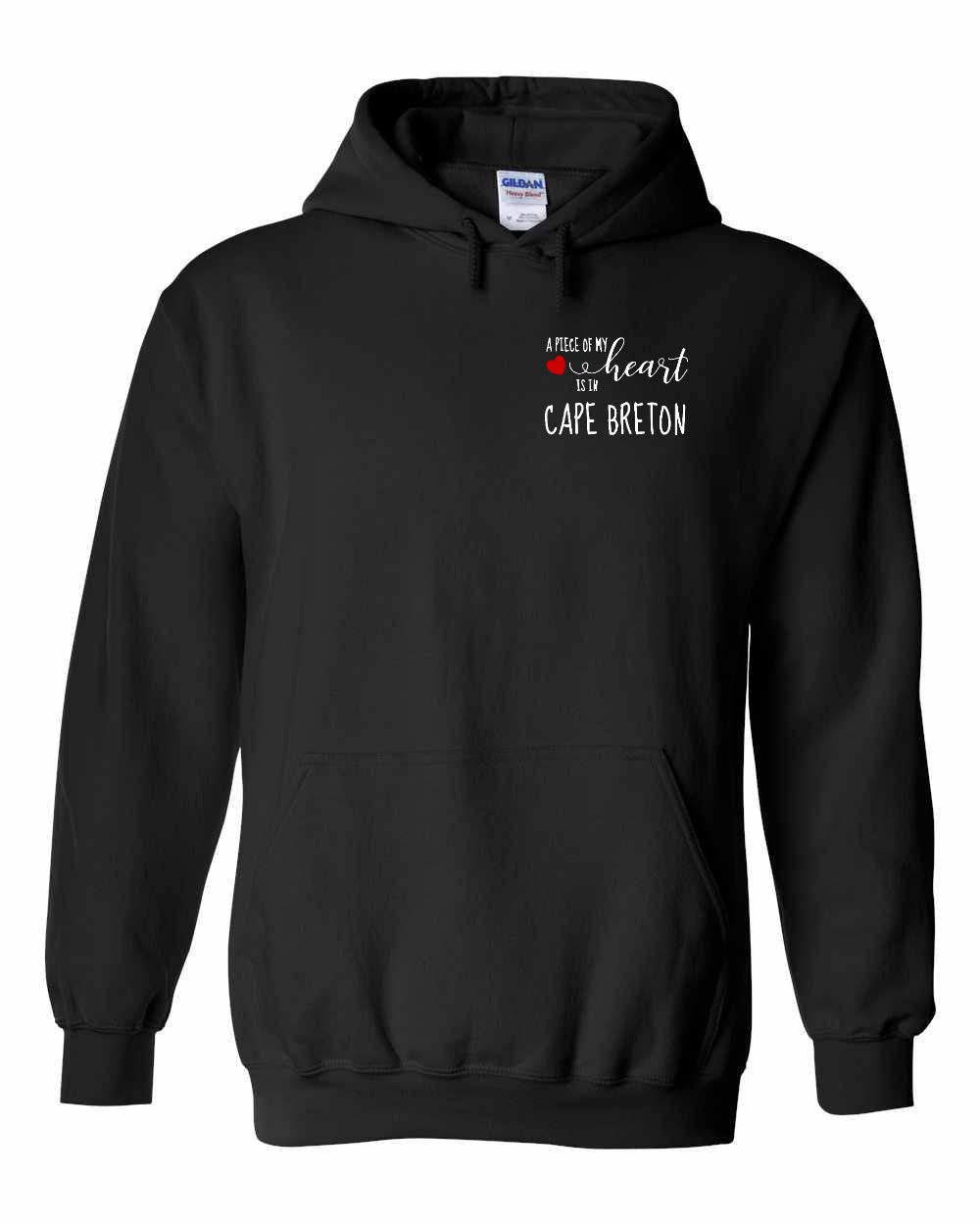 A piece of My heart in CB (Red Heart) Left Chest and Back Pullover Hoodie - Unisex