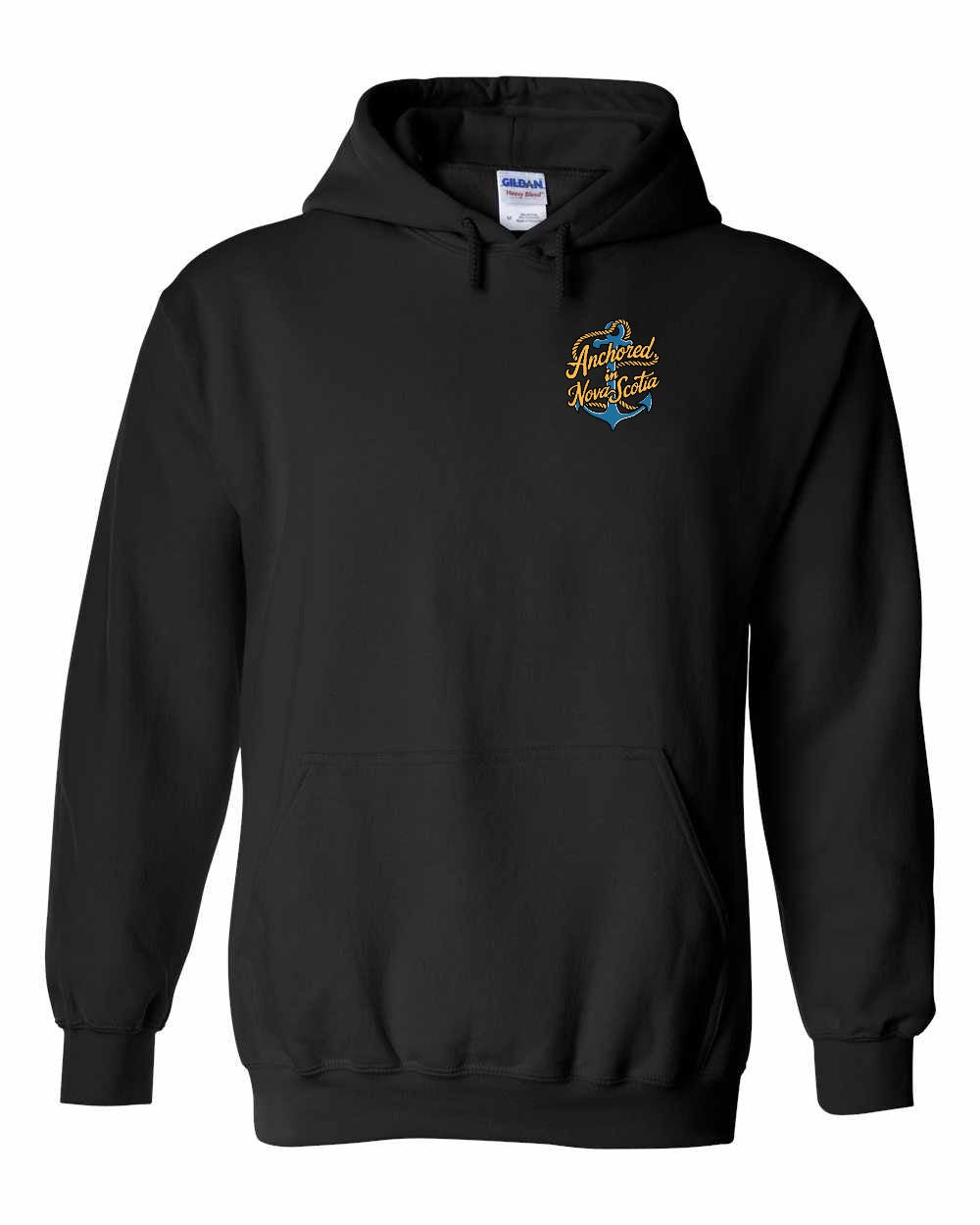 Anchored in Nova Scotia (New Design) Left Chest and Back pullover